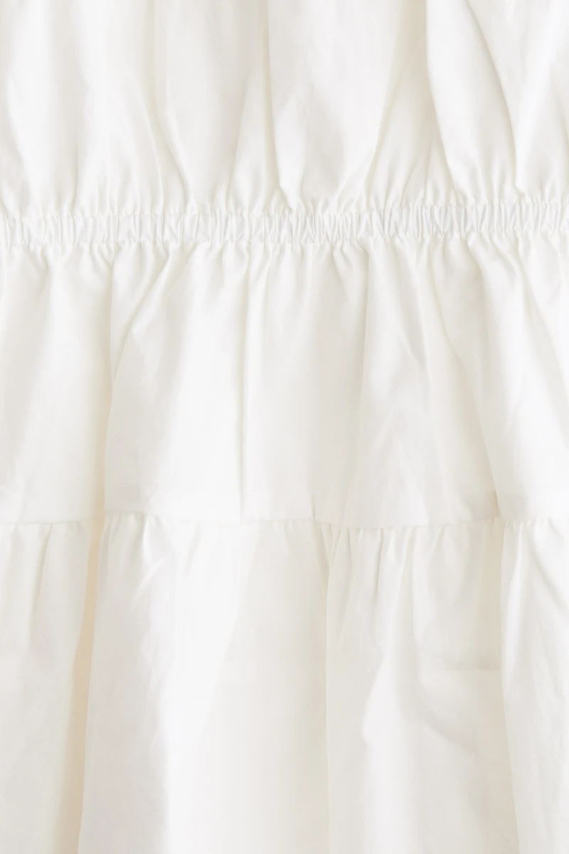 Drawstring-Detail Poplin Dress