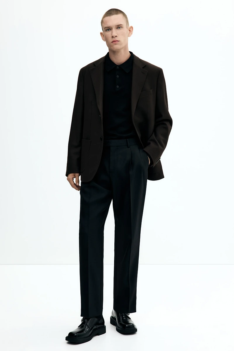 Veste classique en cachemire mélangé