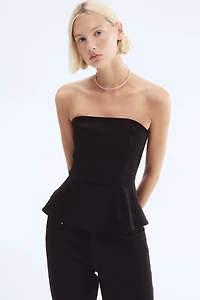 Bandeau-Style Peplum Top