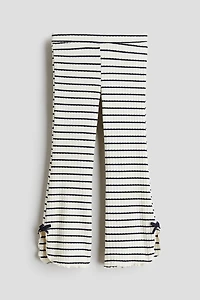 Legging évasé en tricot côtelé