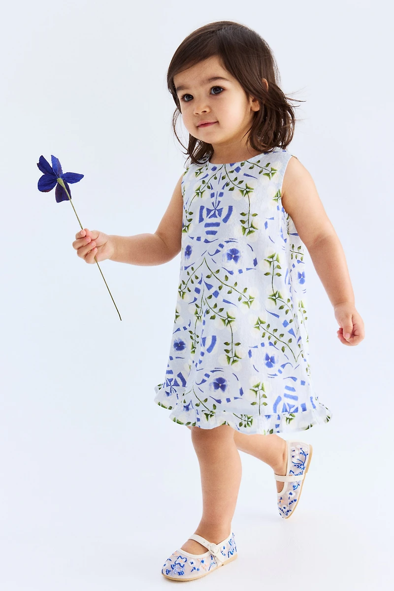 Printed Seersucker Dress