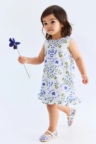 Printed Seersucker Dress