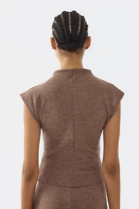 Mock Turtleneck Jersey Top