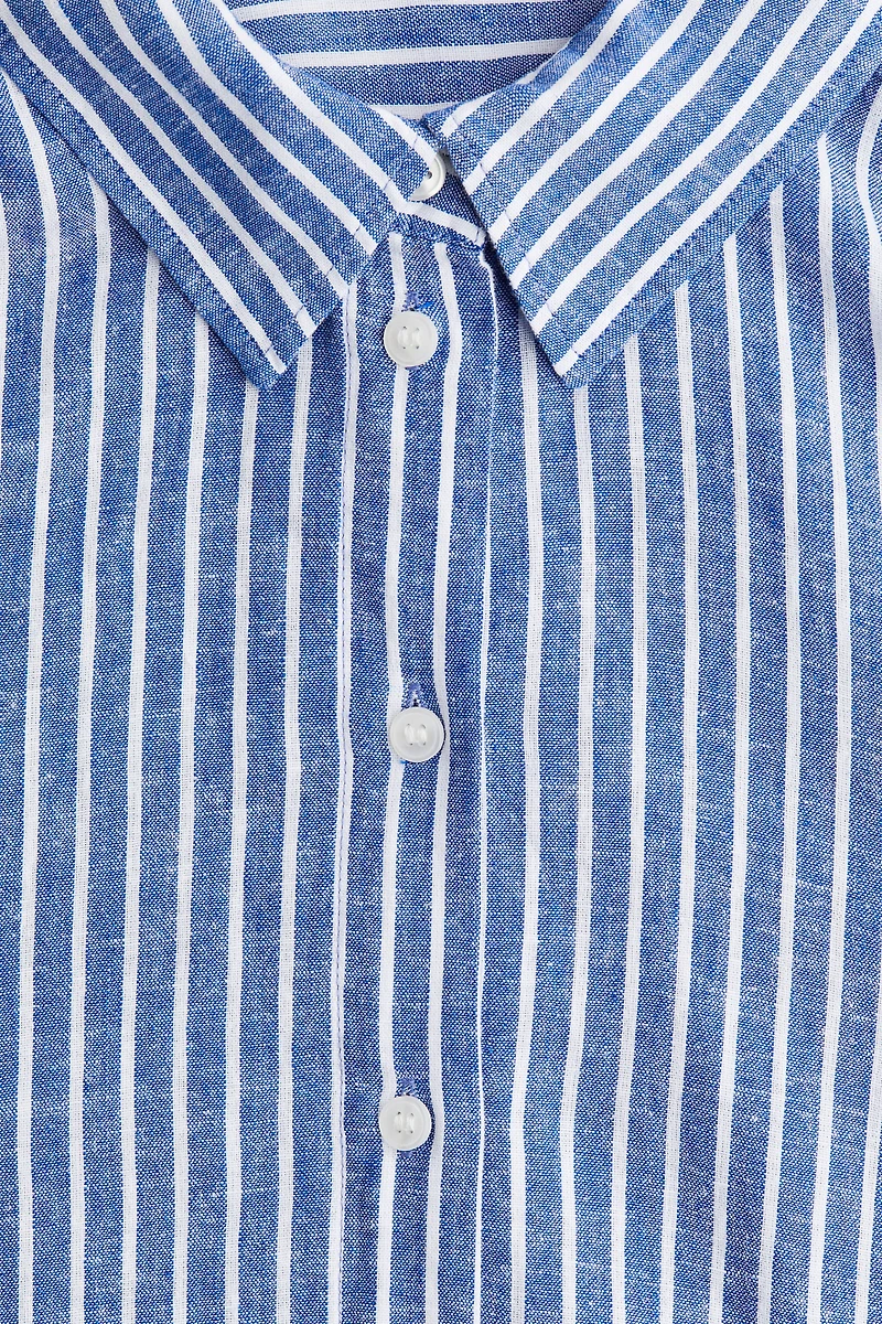 Oversized Linen-Blend Shirt