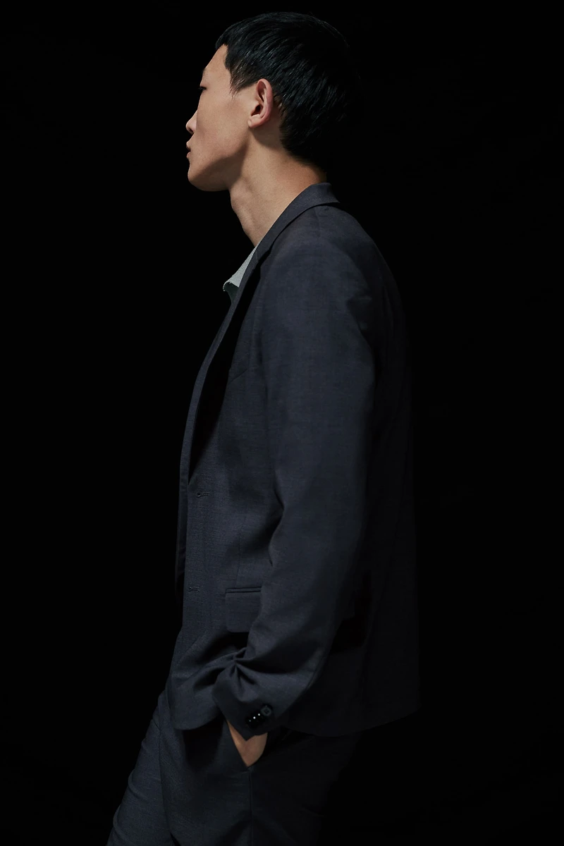 Skinny Fit Single-Breasted Jacket