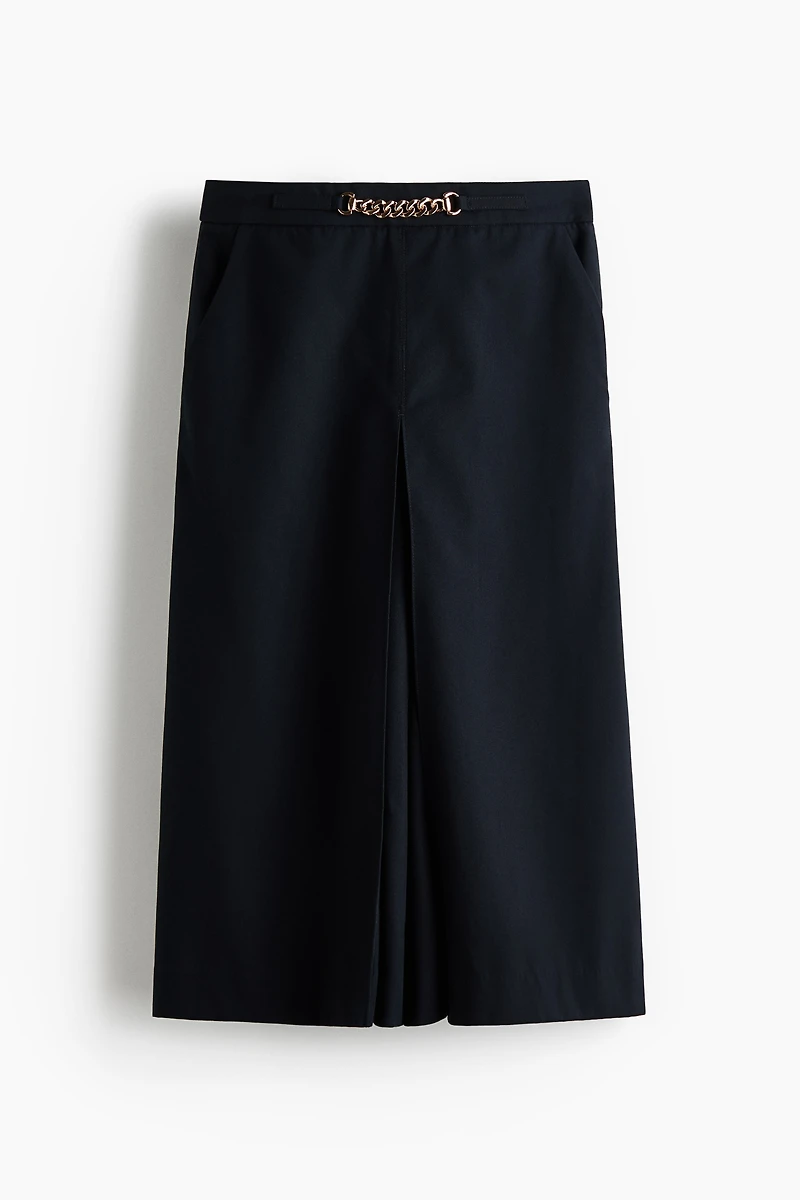 Pleat-Detail Culottes