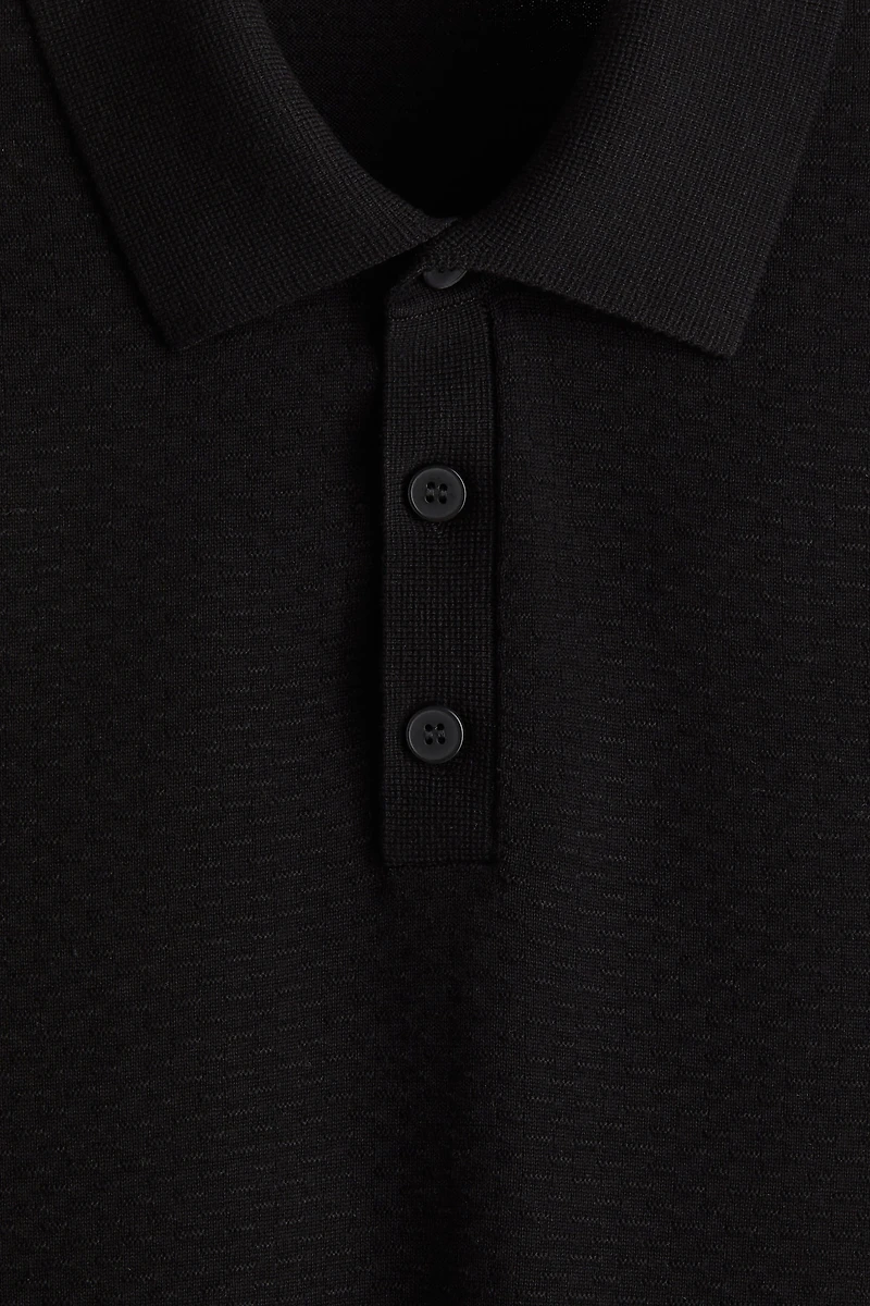 Slim-Fit Textured Polo Shirt