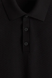 Slim-Fit Textured Polo Shirt