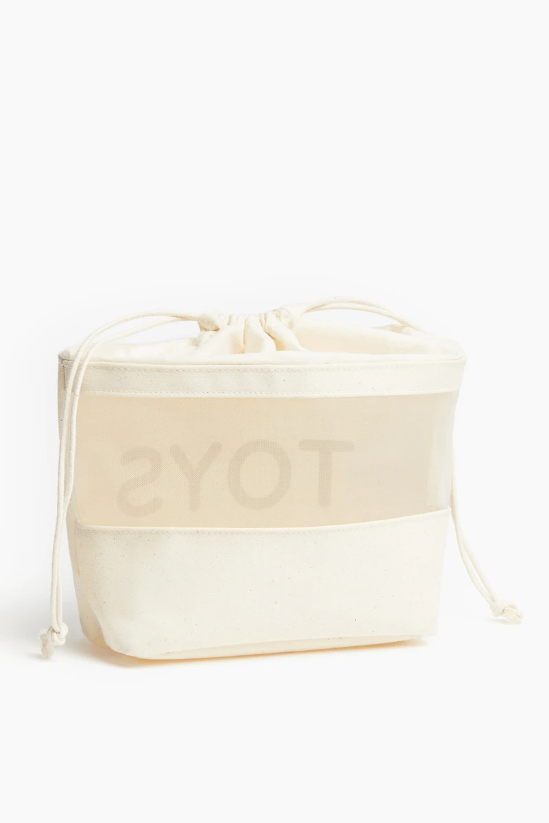 Petit panier de rangement en toile