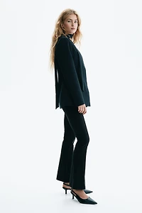 Veston sans col avec écharpe