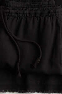 Linen-Blend Drawstring Pants