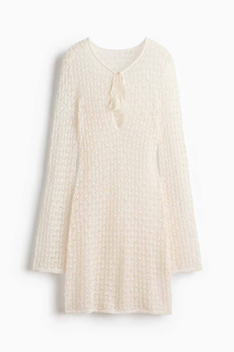 Robe de plage d'aspect crocheté