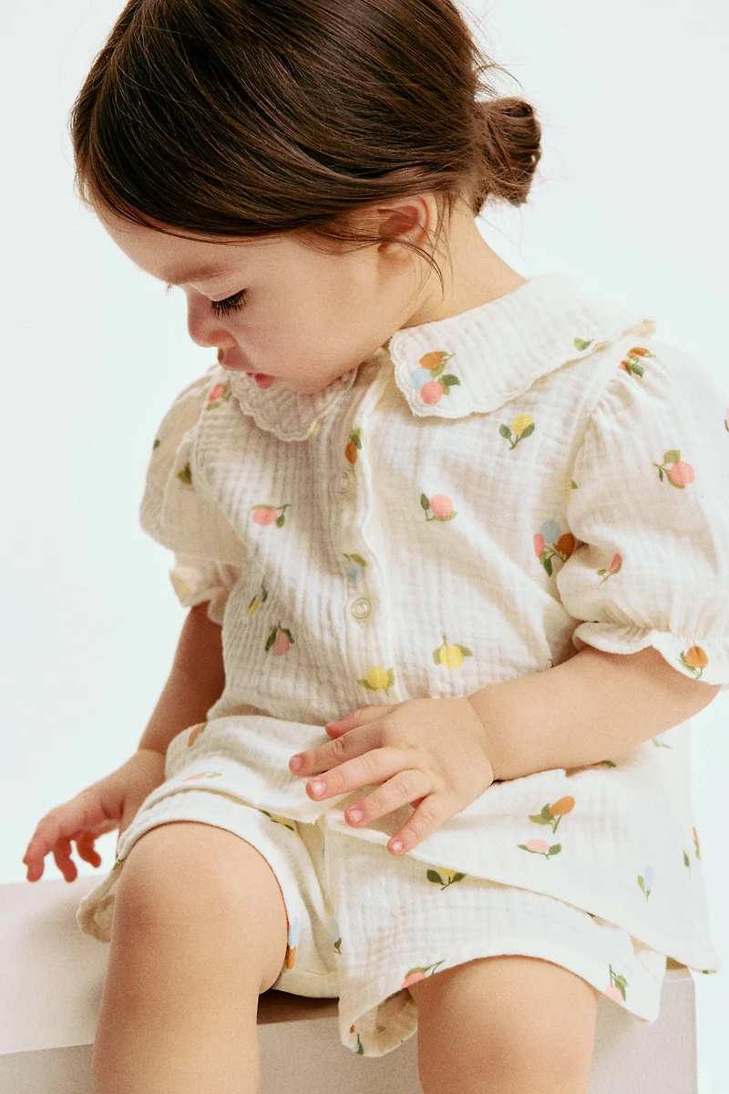 Ensemble 2 pièces en mousseline de coton