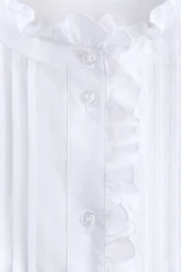 Pintucked Cotton Blouse