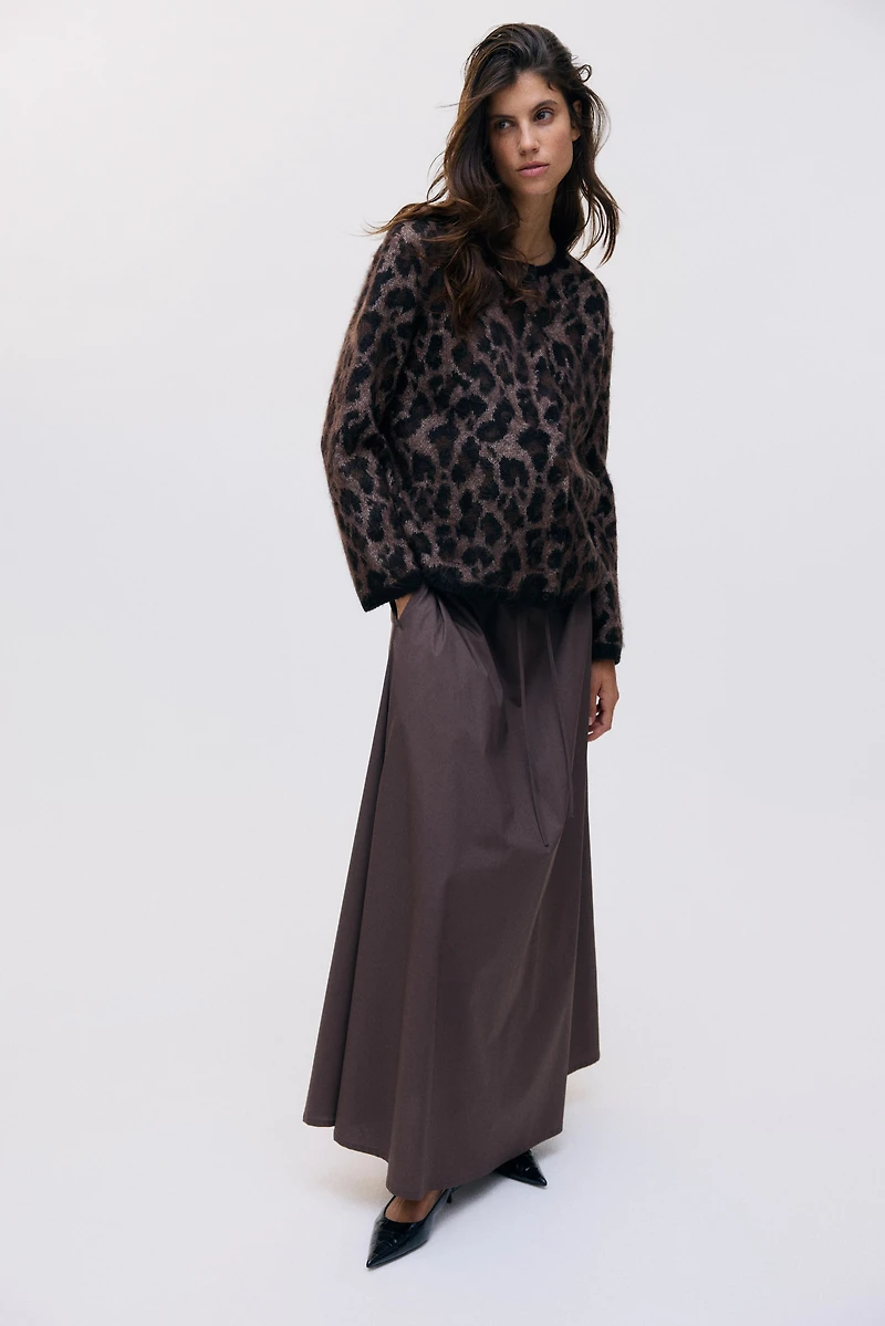 MAMA Jacquard-Knit Cardigan