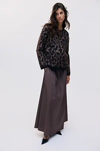 MAMA Jacquard-Knit Cardigan