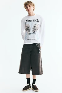 T-shirt à manches longues en coton imprimé