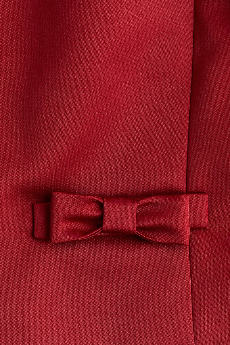 Bow-Detail Satin Jacket