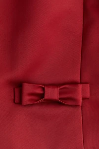 Bow-Detail Satin Jacket
