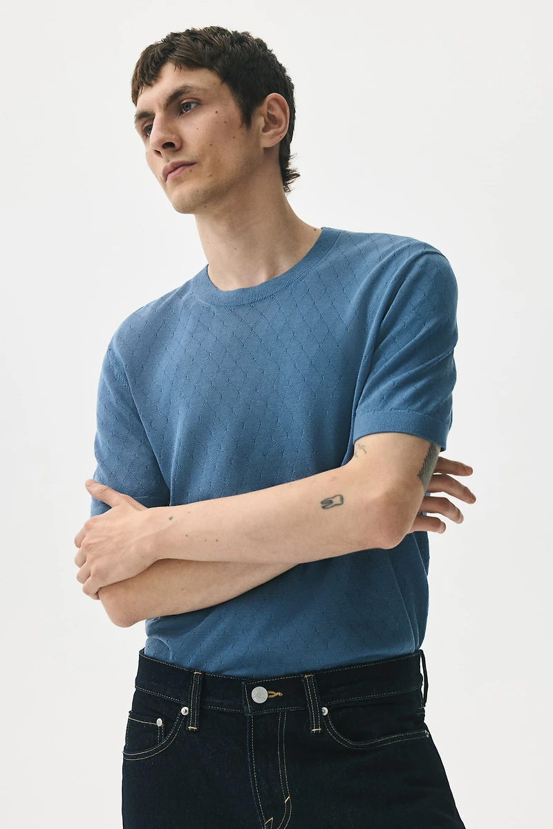 Slim-Fit Knit T-Shirt