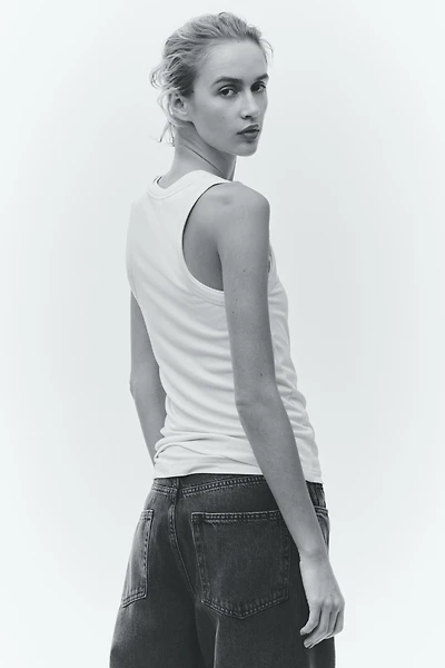 Ribbed Viscose Tank Top