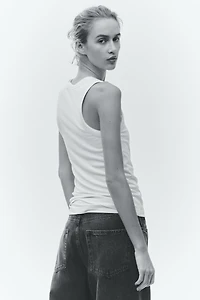 Ribbed Viscose Tank Top