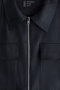 Easy Care Regular-Fit Linen-Blend Overshirt