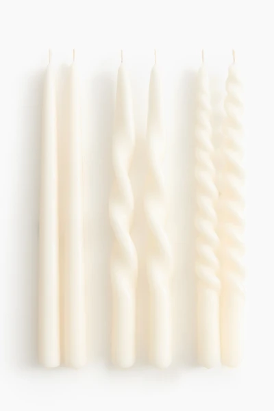 Lot de 6 bougies flambeau