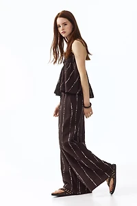 Straight-Leg Muslin Pants
