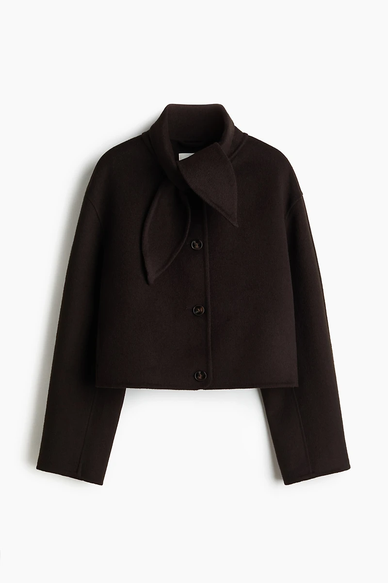 Veste faite main en laine mélangée