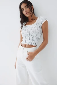 Lace-Trimmed Top