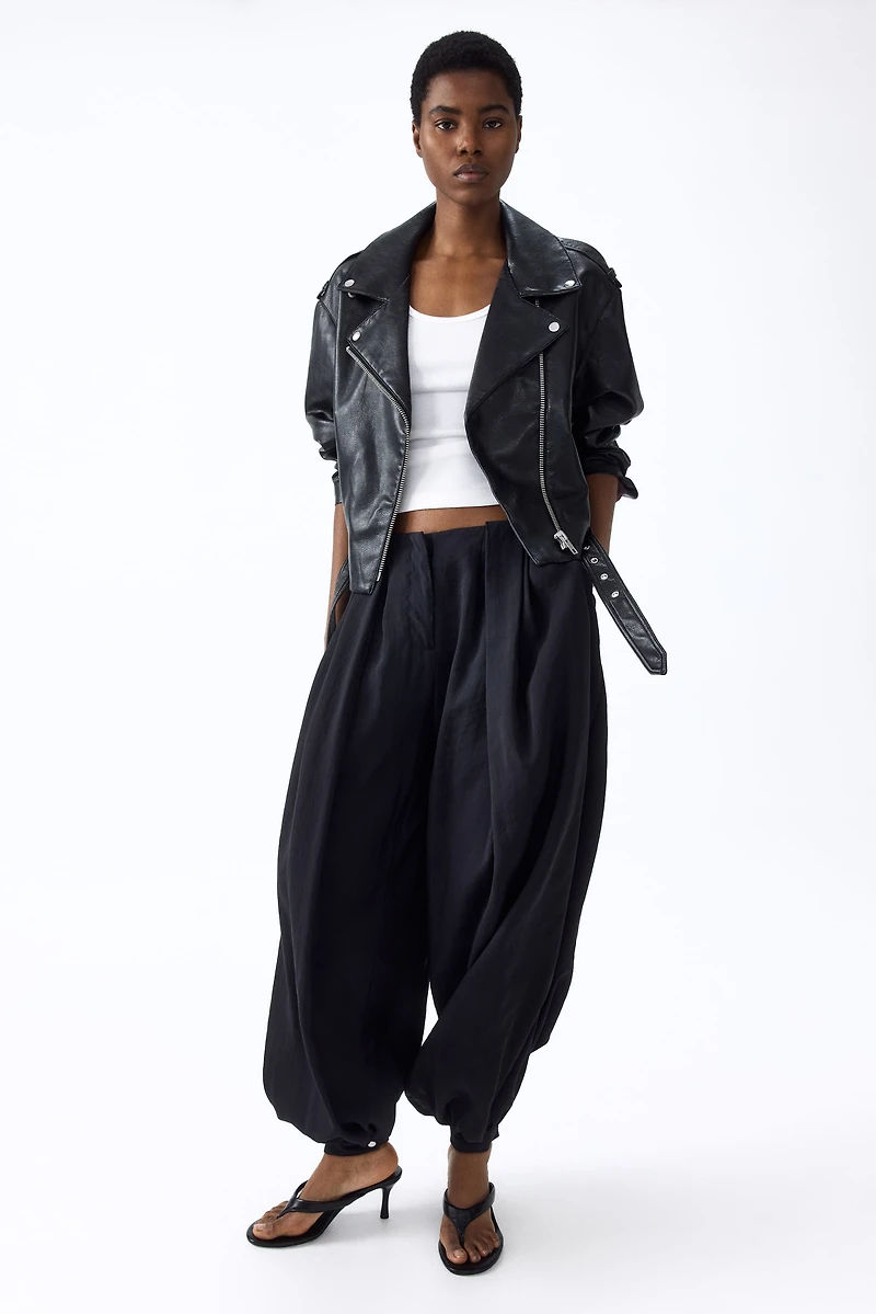 Coated Biker Jacket