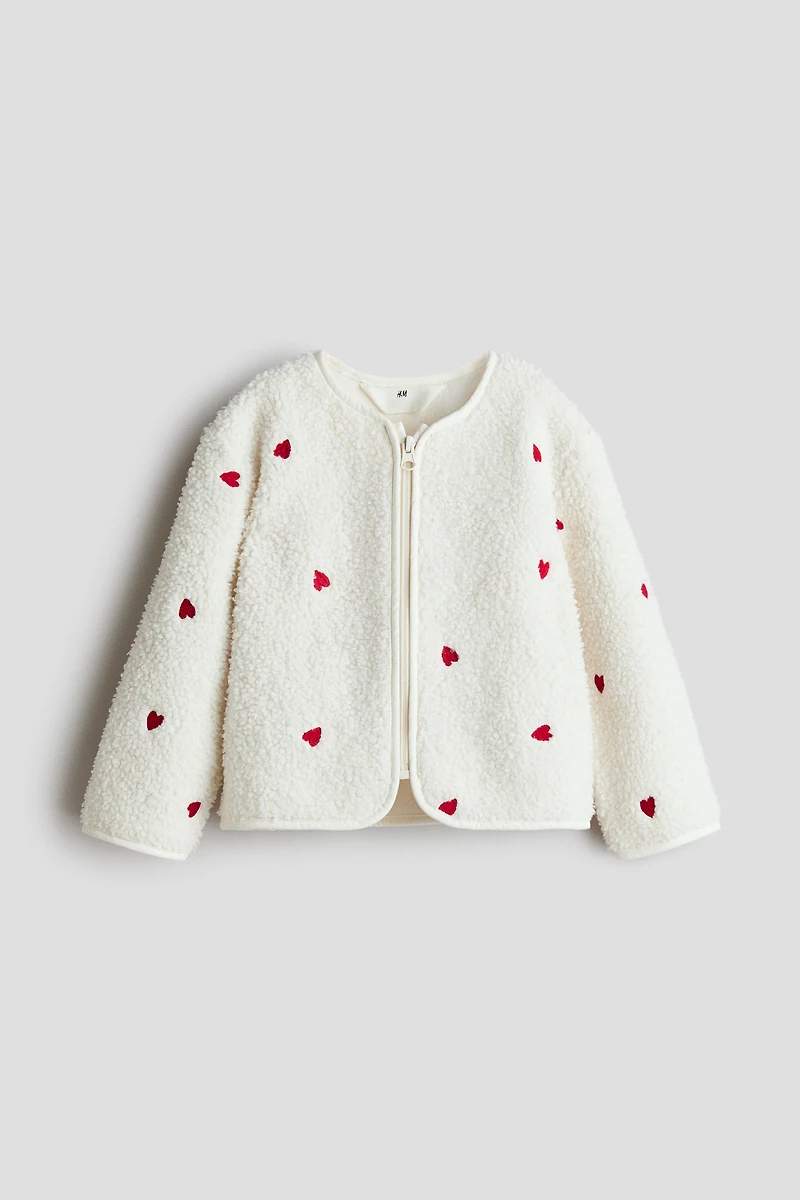 Teddy Fleece Cardigan with Zipper