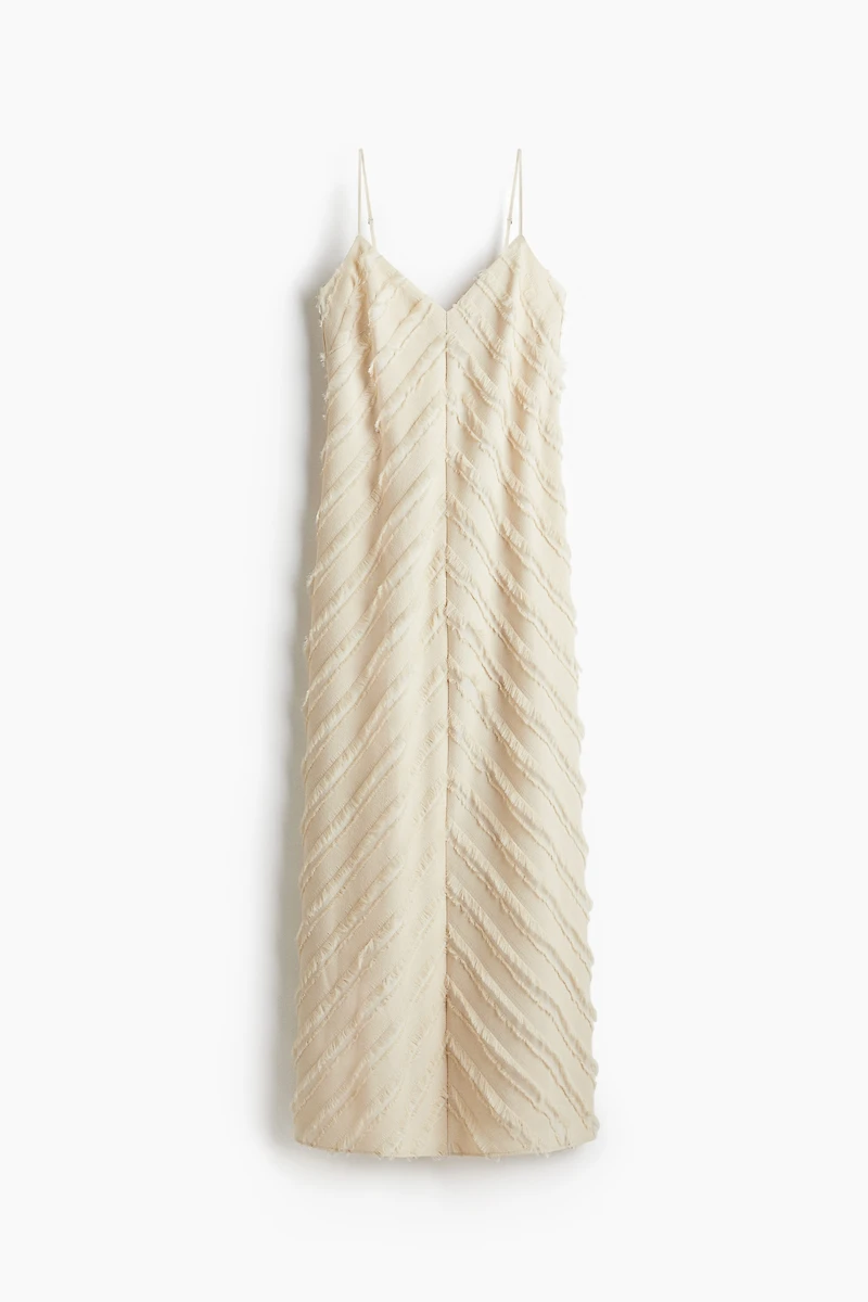 Flounce-Trimmed Strappy Dress