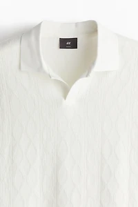 Slim Fit Textured Polo Shirt