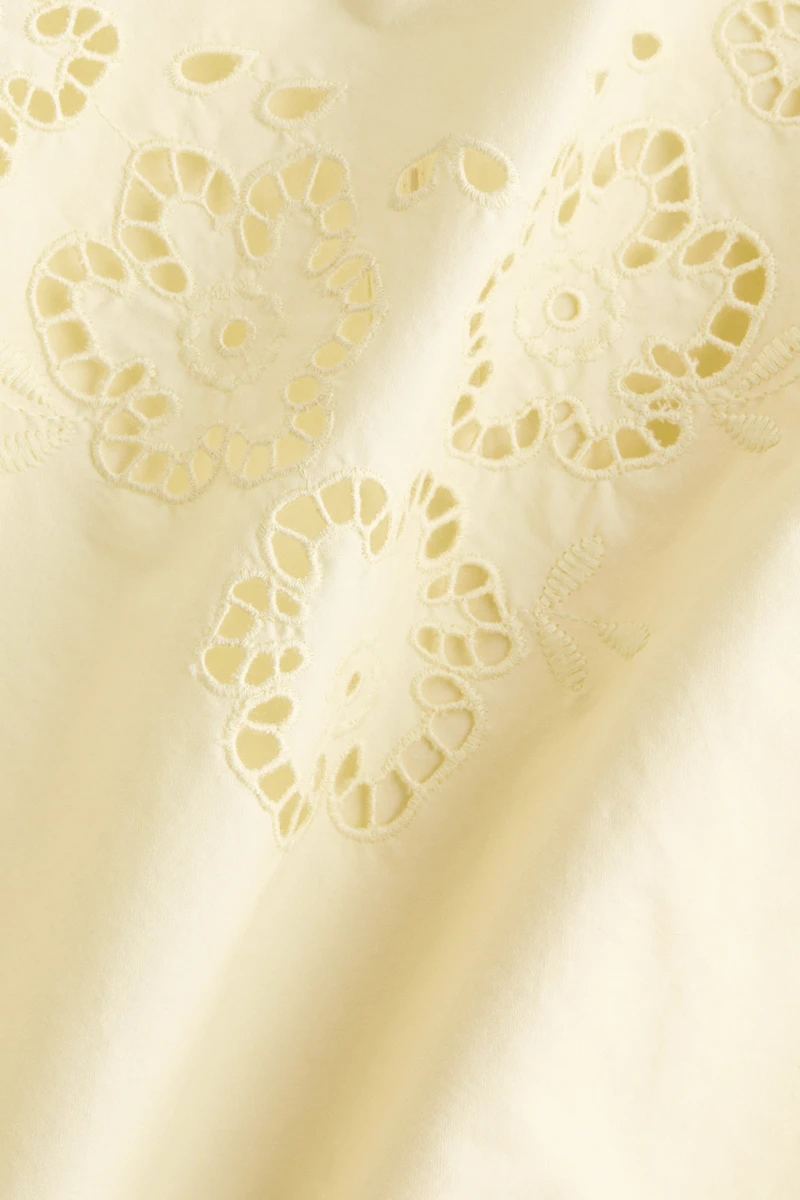 Cotton Top with Eyelet Embroidery