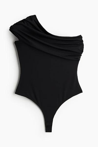Maillot asymétrique à effet drapé