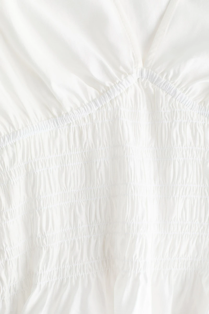 Smocked-Waist Blouse