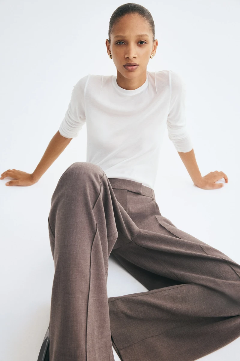 Pantalon chic à jambes tonneau