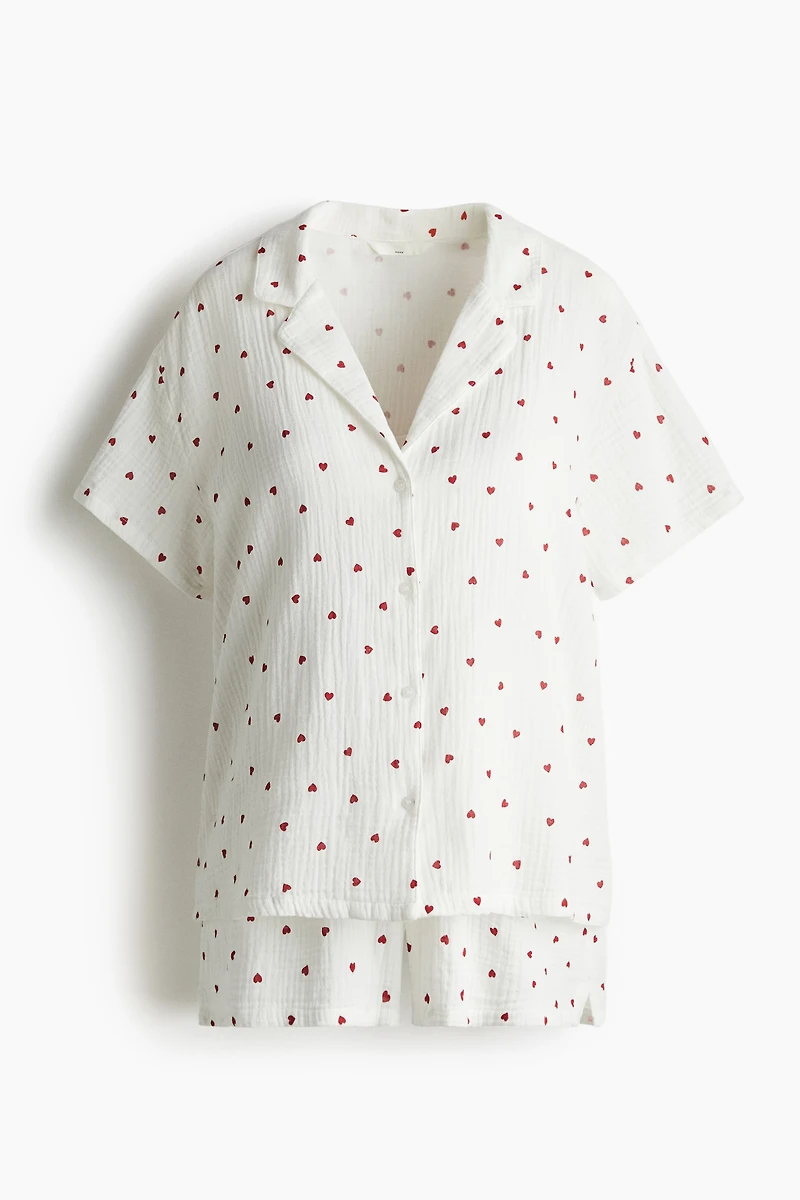 Pyjama MAMA en mousseline de coton