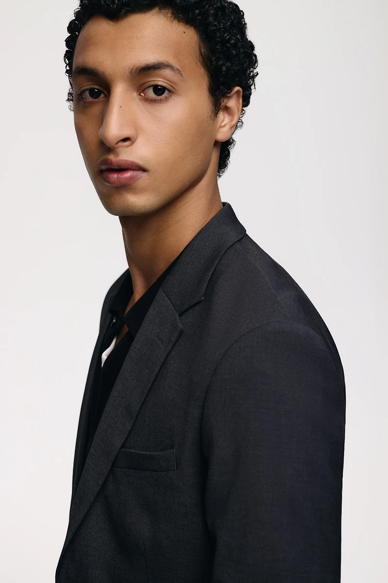 Skinny-Fit Single-Breasted Jacket