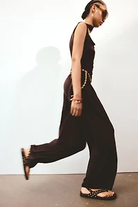 Gathered Viscose Pants