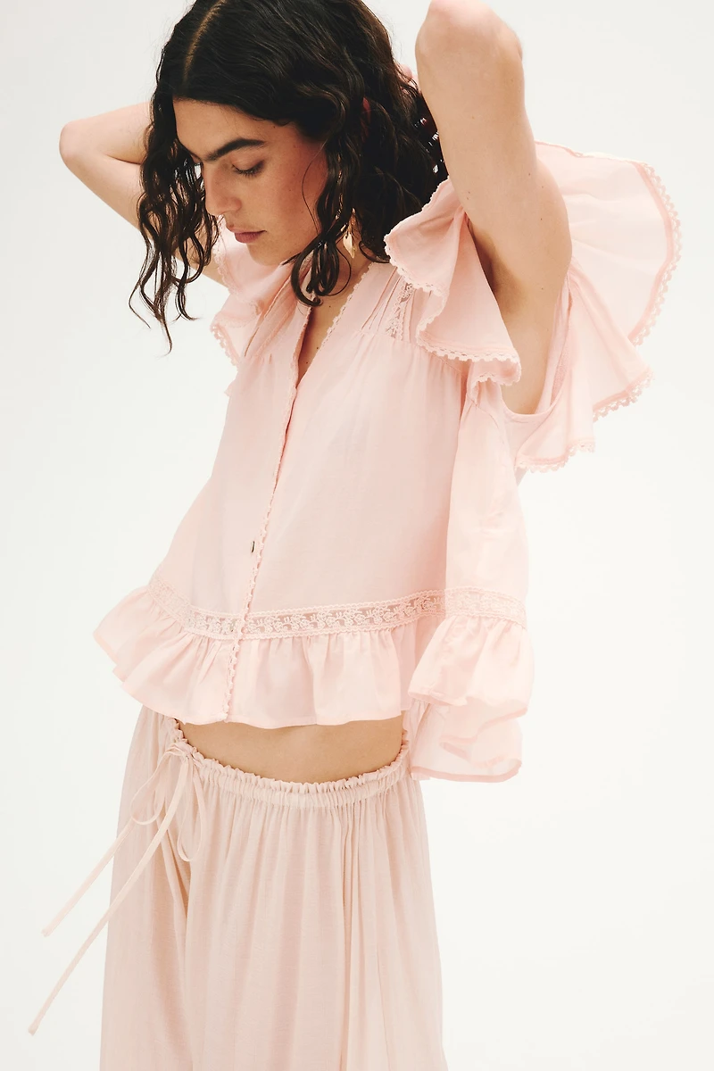 Blouse avec dentelle