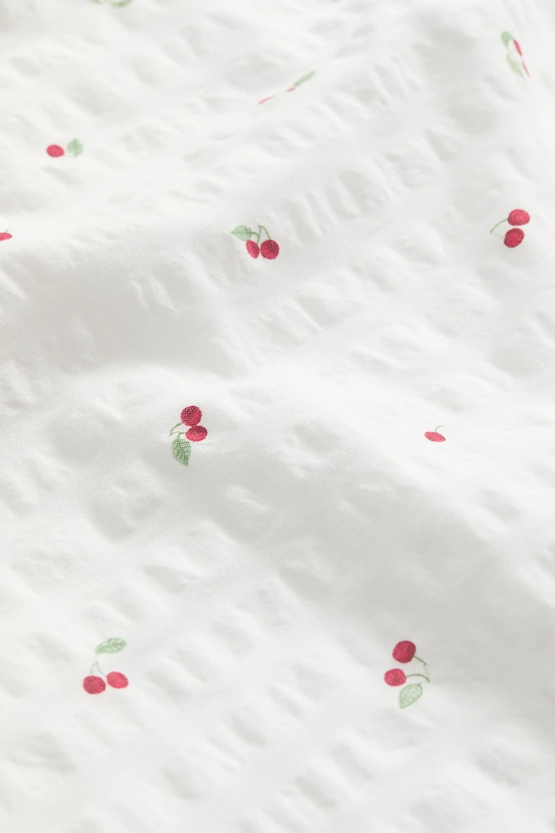 Seersucker Crib Duvet Cover Set