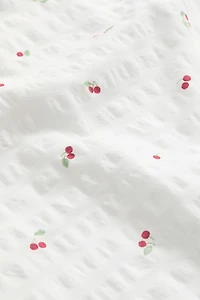 Seersucker Crib Duvet Cover Set