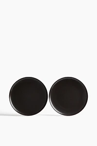 Lot de 2 grandes assiettes avec glaçure réactive