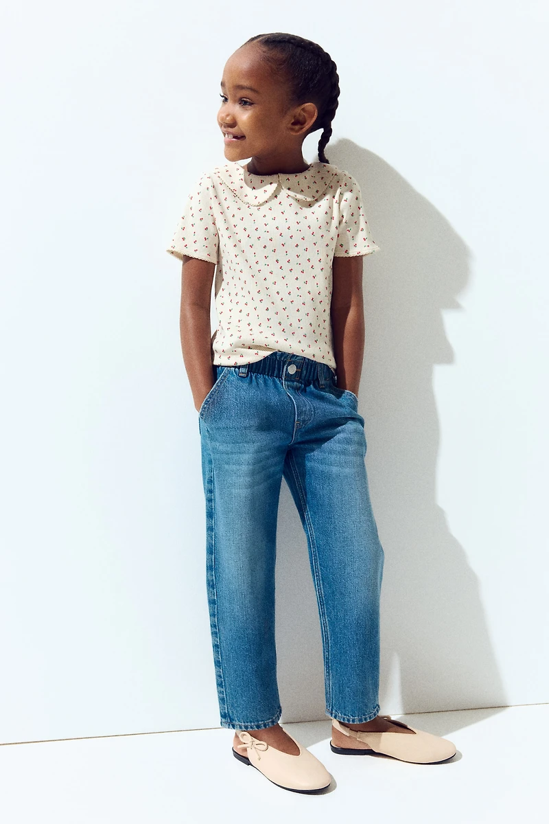 Haut en coton avec bord picots