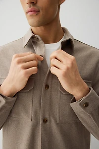 Regular Fit Felted Overshirt