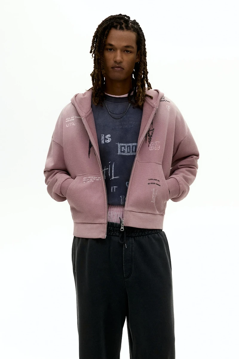 Oversized Fit Zip-through hoodie