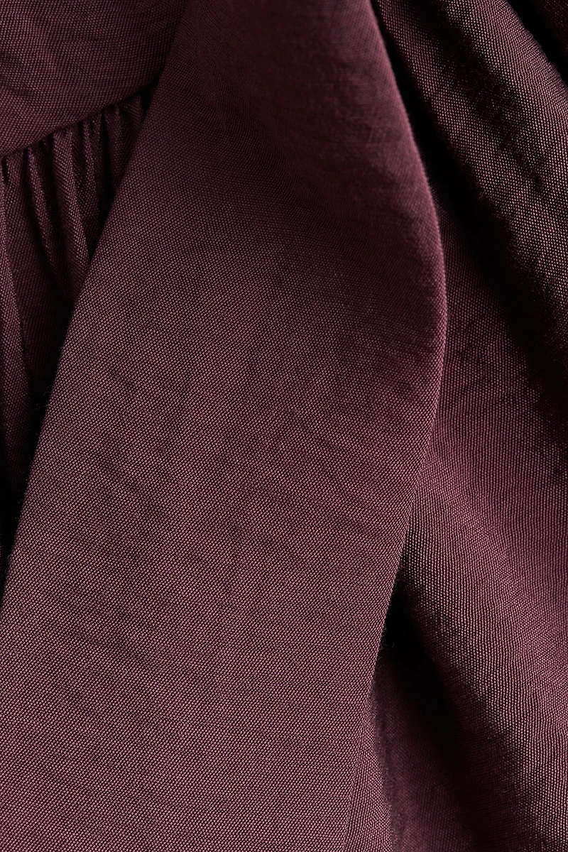 Tie-Detail Viscose-Blend Dress